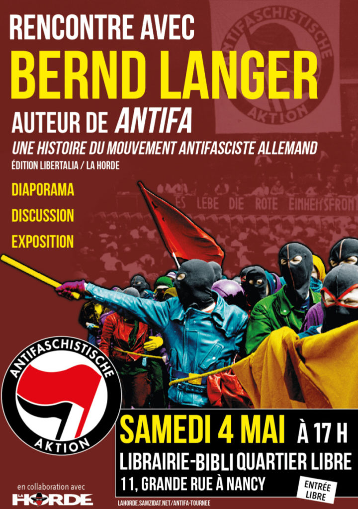 Affiche 4 mai antifa Bernd Langer